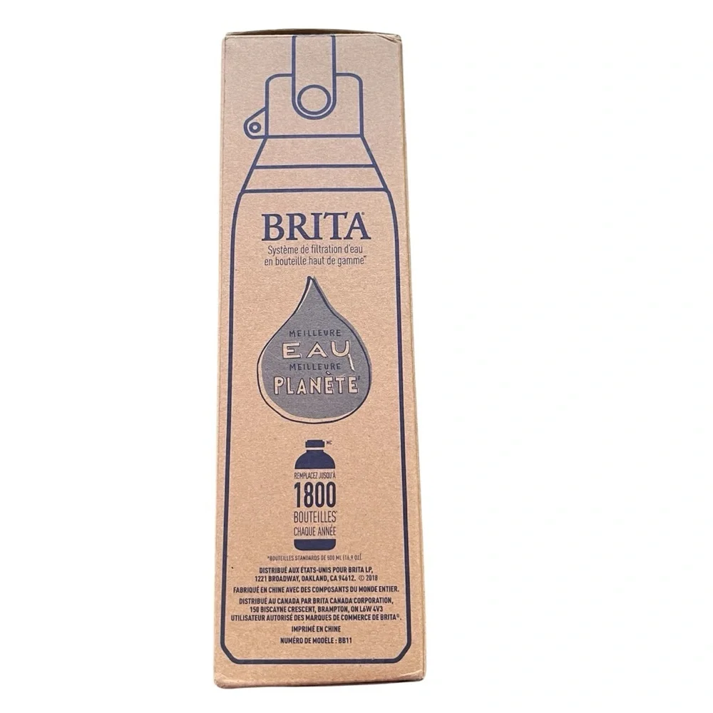 Brita 20 Ounce Stainless Steel Water Bottle NO FILTER INCLUDED